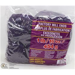 1LB BAG OF 100% ACRYLIC YARN DARK PURPLE