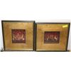 Image 1 : SET WITH 2 GOLD & BLACK FRAMED PICTURES.