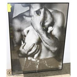 FRAMED FATHER AND SON PICTURE