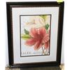 Image 1 : LARGE FRAMED PRINT OF LILIES.