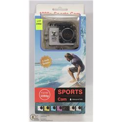 NEW 1080P SPORTS ACTION CAM WITH MOUNTS