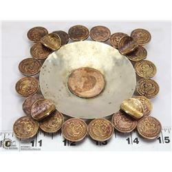 HANDMADE COIN ASHTRAY.