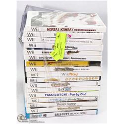 LOT OF WII GAMES AND CONTROLLERS