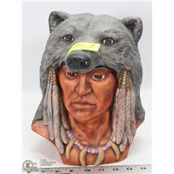 NATIVE WITH WOLF HEAD DRESS