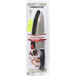 NEW FARBERWARE 8" CHEF KNIFE WITH SELF SHARPENING