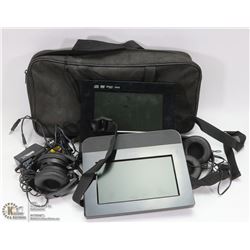 2 SCREEN DVD SET WITH HEADPHONES AND CORDS