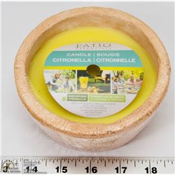 NEW PATIO ESSENTIALS CITRONELLA CANDLE