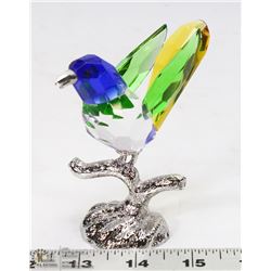 CRYSTAL AND METAL HUMMINGBIRD