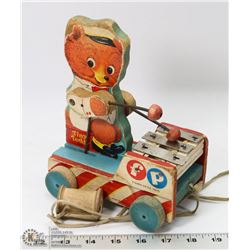 VINTAGE 1950'S FISHER PRICE TINY TEDDY