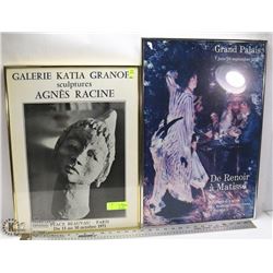 LOT OF TWO FRAMED FRENCH PICTURES