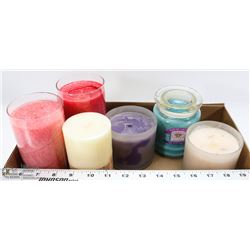 6 ASSORTED  DELUXE SCENTED CANDLES