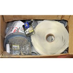 BOX OF SCREWS AND OTHER HARDWARE ITEMS
