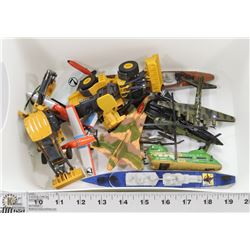 FLAT OF DIE CAST PLANES, SHIPS & HEAVY EQUIPMENT