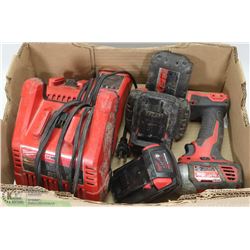 MILWAUKEE 1/4" HEX IMPACT DRILL WITH CHARGER & 4
