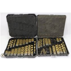 SET OF TITANIUM COATED DRILL BITS WITH INCOMPLETE