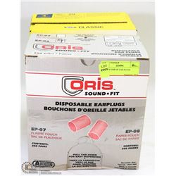 400 NEW PAIR OF EAR PLUGS
