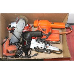 BOX OF ASSORTED SANDERS AND GRINDERS
