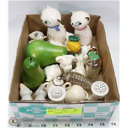 FLAT ON VINTAGE AND ANTIQUE SALT N PEPPER