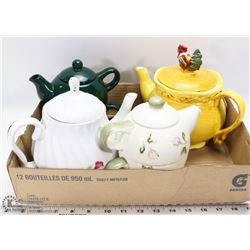 FLAT OF TEAPOTS