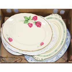 LARGE BOX OF VINTAGE PLATTERS