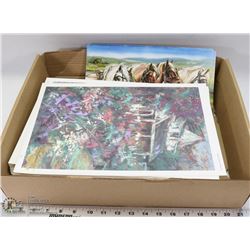 BOX OF LITHOGRAPHS