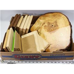 FLAT OF ASSORTED WOOD CRAFTS