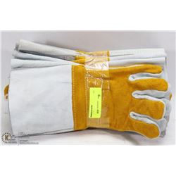 BUNDLE OF LONG CUFF LEATHER WORK GLOVES
