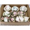 Image 1 : 10 VINTAGE TEA CUPS & SAUCERS