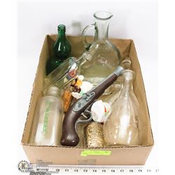 BOX OF VINTAGE BOTTLES