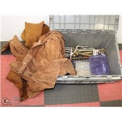 BIN WITH OXY-ACET TORCH HEADS, TORCH REPAIR KIT,