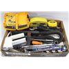 FLAT OF ASSORTED SHOP TOOLS & SUPPLIES