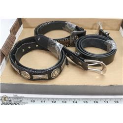 GROUP OF 3 MENS LEATHER BELTS, INCLUDES JACK
