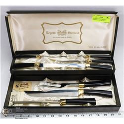 VINTAGE REGENT SHEFFIELD CARVING SET IN 24KT GOLD