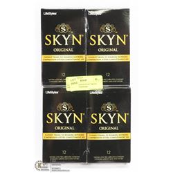 4 BOXES OF LIFESTYLES "SKYN ORIGINAL" CONDOMS