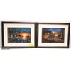 Image 1 : PAIR OF RUSTIC CABIN SCENE FRAMED PICTURES