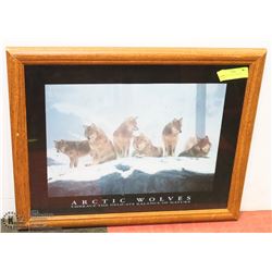 LARGE WOLF PRINT FRAMED