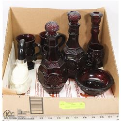 VINTAGE SET OF 9 AVON CAPE COD & BULLDOG