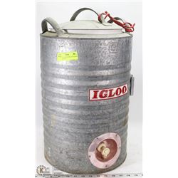 VINTAGE IGLOO WATER CONTAINER - GALVANIZED