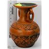 Image 1 : HANDLED AND RINGED POTTERY VASE