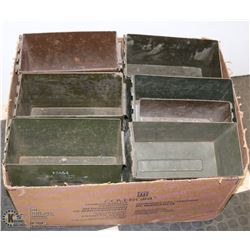 LOT OF 13 VINTAGE AMMO BOXES, NO LIDS
