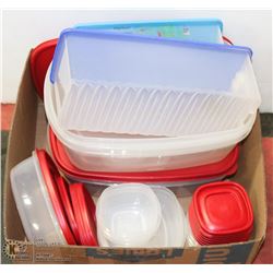 BOX FULL OF 14 RUBBERMAID FOOD STORAGE