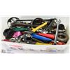 Image 1 : CLEAR TOTE BIN OF ASSORTED TOOLS & SUPPLIES