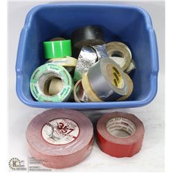 BLUE TOTE WITH ASSORTED TAPE