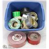 Image 1 : BLUE TOTE WITH ASSORTED TAPE