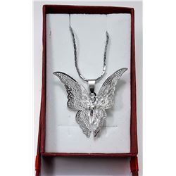 8 - 3D SILVER PLATE FILAGREE BUTTERFLY
