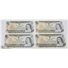 Image 1 : LOT OF FOUR 1973 CANADIAN $1 BANK NOTES