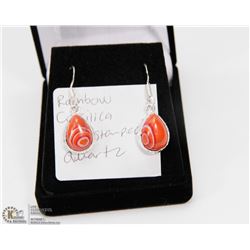 #28-RAINBOW CALSILICA GEMSTONE EARRING