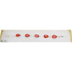 #29-RAINBOW CALSILICA GEMSTONE BRACELET