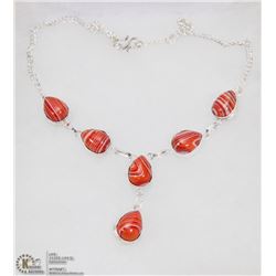 #27-RAINBOW CALSILICA GEMSTONE NECKLACE