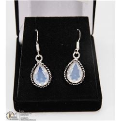 #6- MILKY OPAL FACETED SPARKLING GEMSTONE EARRINGS